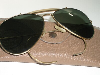 1970's 58mm B&L RAY-BAN USA L0216 G15 CABLE-WRAPS OUTDOORSMAN