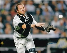 AUSTIN ROMINE  NEW YORK YANKEES   ACTION SIGNED 8x10