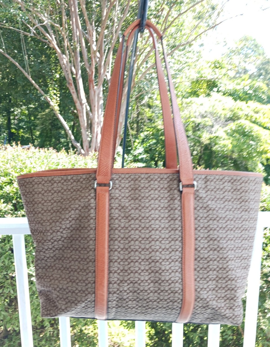 Coach F77012 Vintage XL Signature C Canvas w/Vachetta Leather Trim