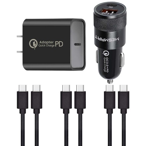 For LG V20/V30/V40/V50/V60 ThinQ Phone Fast USB C Wall Car Charger Type C Cable - Picture 30 of 35