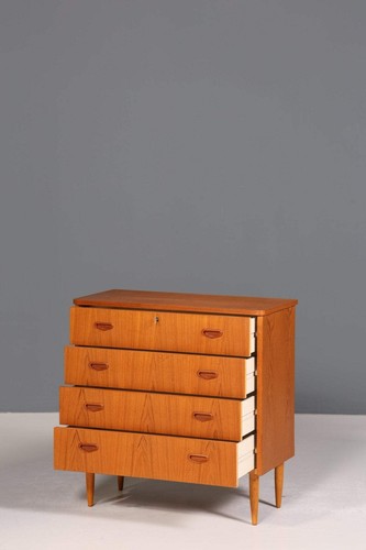 Stilvolle Mid Century Kommode Teak Holz Sideboard Vintage Schubladen Kommode - Bild 2 von 10