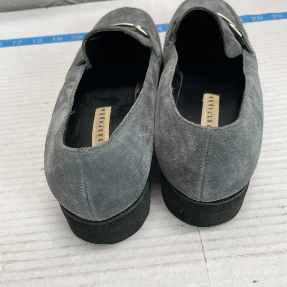 Mocasines sin cordones gruesos de gamuza gris apóstrofe Y2K vintage talla 8,5 M Foto 4 de 4