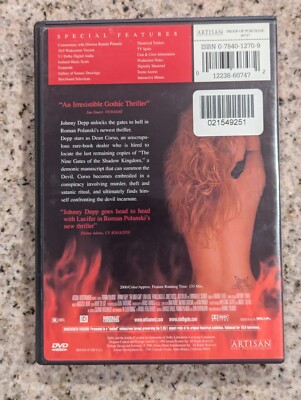 The Ninth Gate (DVD, 2000) Johnny Depp Roman Polanski VG