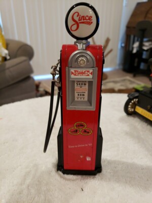 Mini Gas Pump Metal Bank ''Since'' Brand Gas Missing Brand Sign