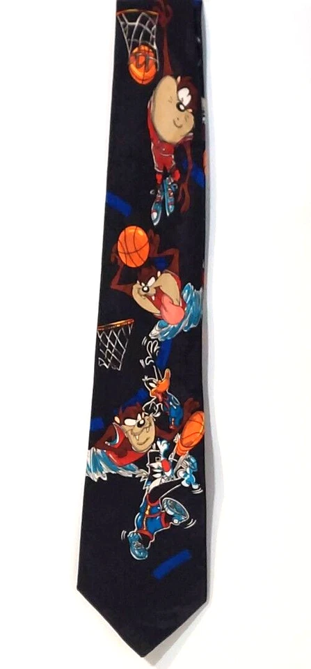 Corbata de baloncesto vintage 1993 Looney Tunes Mania Pre-Space Jam película 58" Foto 2 de 4
