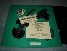 Stradivari Str 606 Lp 1951 Release Exc Shape Hindemith Milhaud Ibert Fairfield