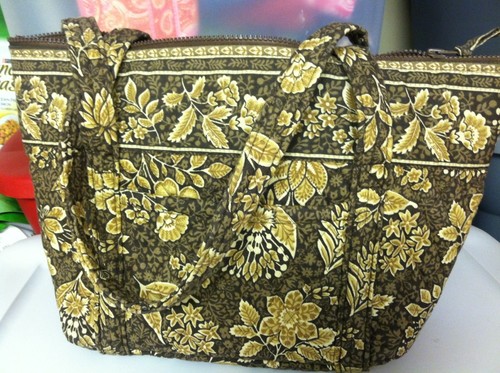 Vera Bradley Retired Rare Java Brown Paddy Bag