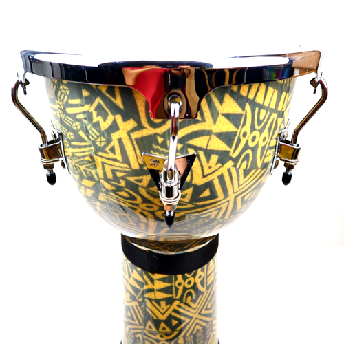 LP Latin Percussion Aspire Accent Wood Djembe 12 1/2 inch Serengeti Chrome - Picture 2 of 9