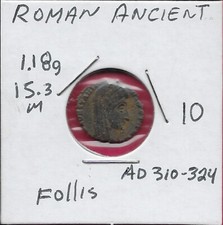 ROMAN EMPIRE ANCIENT 1 FOLLIS AD310-324 DIVINIZATION OF CONSTANTINE I (306-337)O
