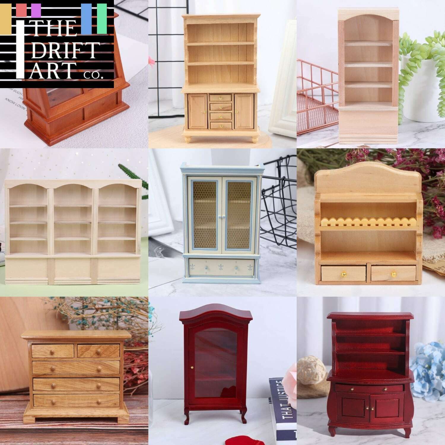 1pc Furniture Bedside Table Cabinet Shelf Closet For Doll Dollhouse Miniatures-image
