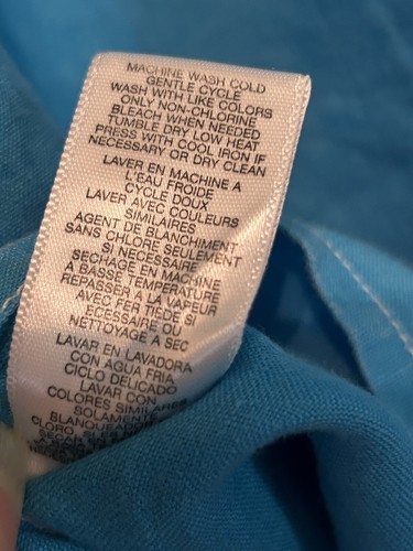 Michael Kors Linen Button Down Short Sleeve W/ Pockets Beach/Cruise Shirt Size M - Picture 15 of 15