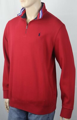 Polo Ralph Lauren Red 1/2 Half Zip Mesh 