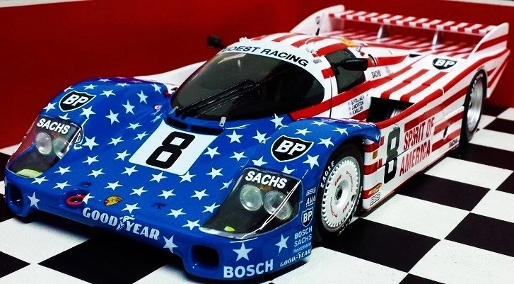 Porsche Race Car 1:18Le Mans Racing Custom Built24Metal Body12Modelo Carrusel ROJO Foto 2 de 4