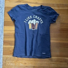 Life is Good Navy 'I like Crafts' T-shirt