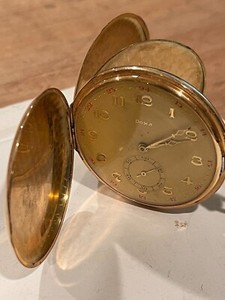 doxa geneve 14k pocket watch 3 backs 50mm circa 1925 16 jewel