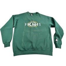 VINTAGE Starter Green Bay Packers Crewneck Sweatshirt Mens Medium Green 90s Y2K