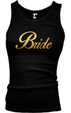 Gold Foil Bride - Wedding Bachelorette Party Marriage Juniors Tank Top
