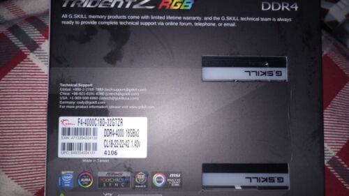 G.Skill Trident Z RGB 32GB Series 32GB (2 x 16GB) DDR4-4000mhz Dual Channel - Picture 4 of 4