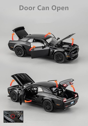 1:32 Dodge Challenger SRT Hellcat Toy Car Model Diecast Metal Sound & Light Gift - 第 10/15 張圖片