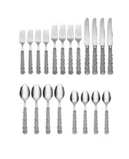 Argent Orfevres Stainless Flatware SCOTTS MIRROR Service for Four - 20pc Set