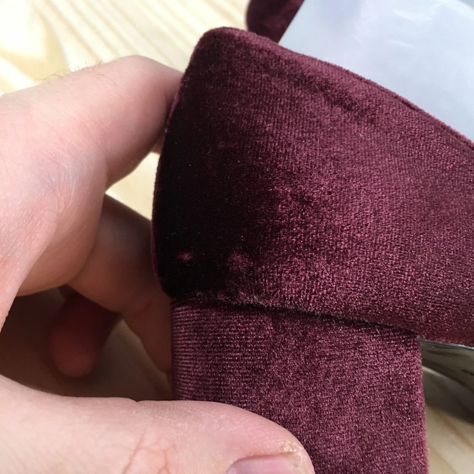 Bandolino Heels Womens 6 M Pump Burgundy Slip On Casual Almond Toe Block Heels - Image 4 of 4