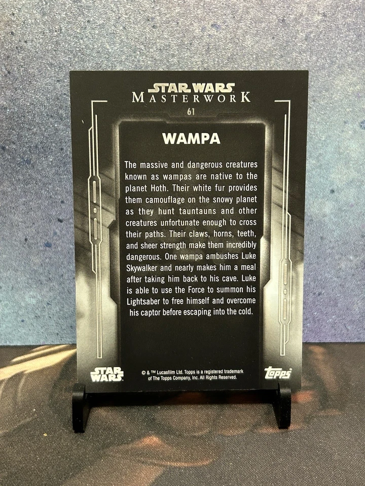WAMPA / 2020 Topps Star Wars Masterwork BASE Trading Card #61 - Image 2 of 2