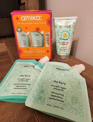 Amika The Kure Strength Repair Trial Set Shampoo Conditioner Hair Mask