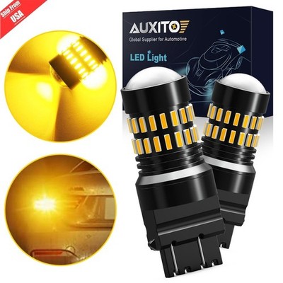 CANBUS 3157 4057 4157 48-LED Turn Signal Light Bulbs Anti Hyper Flash Amber 1-9x