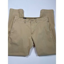 J.Crew Flex Thompson Chino Pants Mens 32x32 Khaki Tan Stretch BE705 Slim Preppy