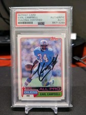 2019 Topps Reprint “Earl Campbell” - PSA/DNA Certified On Card Autograph