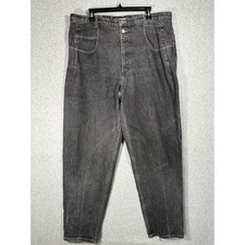 Vintage Guess Jeans Pascal 075 Mens 40x32 Faded Black Loose Tapered Made in USA