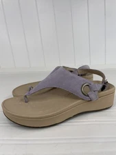 Vionic Shoes Womens Size 8 Lavender Jolie Suede Wedge Sandals Comfort Orthotic