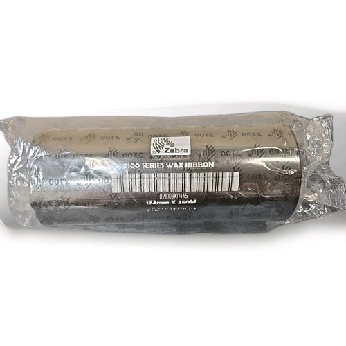 Zebra Black 174 mm x 450M Series 2100 Wax Ribbons New In Package Free Shipping - 第 1/3 張圖片