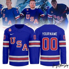 Custom USA Olympic 2026 New Edition Hockey Jersey Size XS-5XL