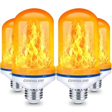 Upgraded LED Flame Light Bulbs, 4 Modes Flickering Light Bulbs, E26 Base Fire...
