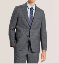 Traje completo Calvin Klein 2025 gris a cuadros 44 lana