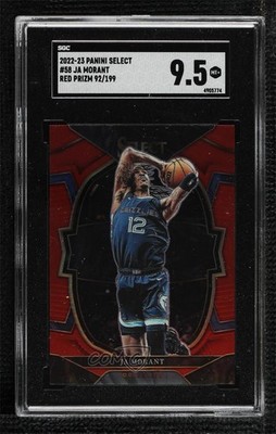2022-23 Panini Select Concourse Red Prizm 92/199 Ja Morant #58 12d4