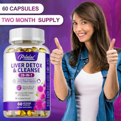 28-In-1 Liver Detox & Cleanse - Liver Support Supplements - with Milk Thistle
