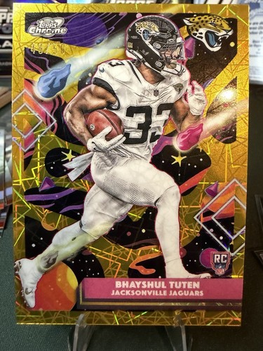 Topps 2025 Chrome Cosmic Bhayshul Tuten Jacksonville Jaguars RC #147 GOLD /50