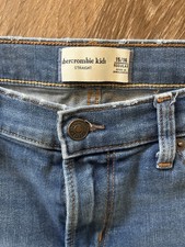 Abercrombie Kids Straight Jeans Size 15/16 Regular Blue Denim