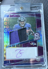 Panini 2023 Spectra Radiant Rookie Zay Flowers Auto Neon Purple 20/30 Ravens