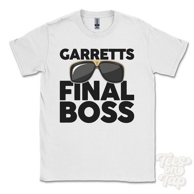 GARRETTS FINAL BOSS T-SHIRT funny xmas gift kent eastchurch borough of swale