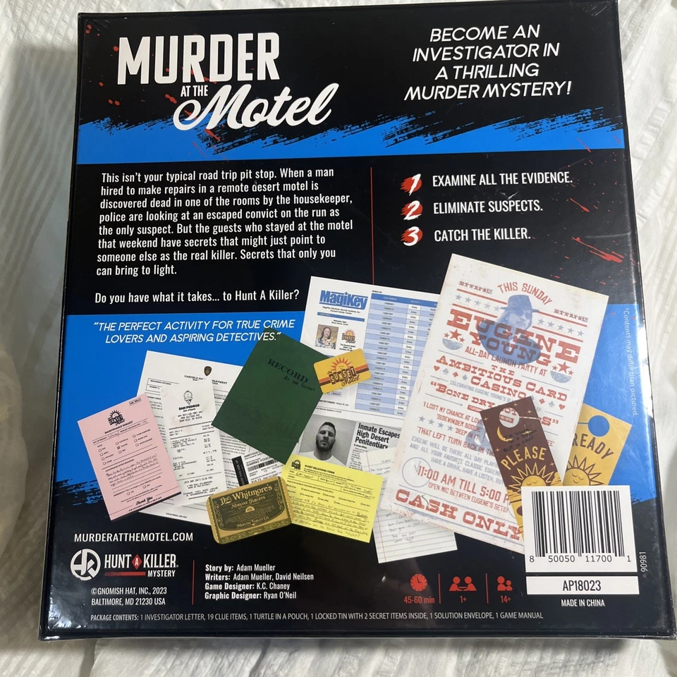Hunt A Killer Murder at The Motel Immersive Mystery Immersive Game New Sealed - Image 4 of 4
