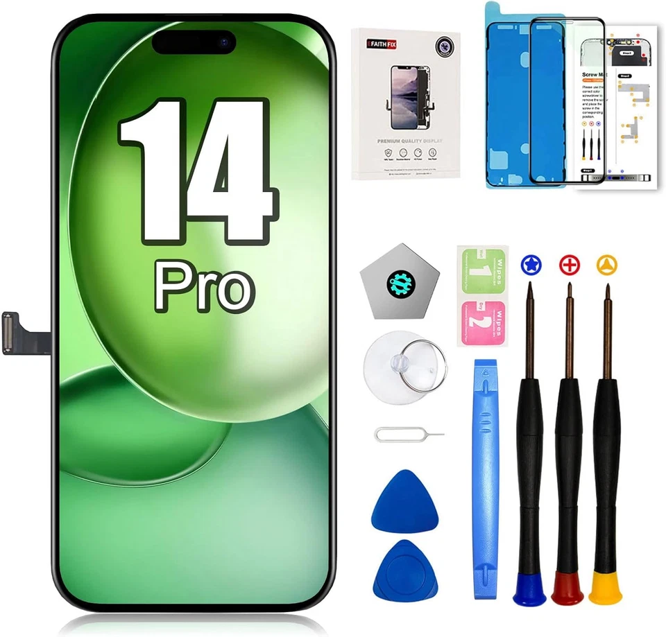 EFAITHFIX 120Hz Ecran Complet Pour iPhone 14 Pro LCD INCELL Vitre Tactile LCD Remplacement