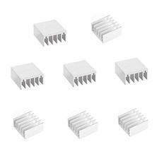 Silver Tone Aluminum Heatsink Cooler, Radiator 30mm Heat Sink 8 PCS Cooling