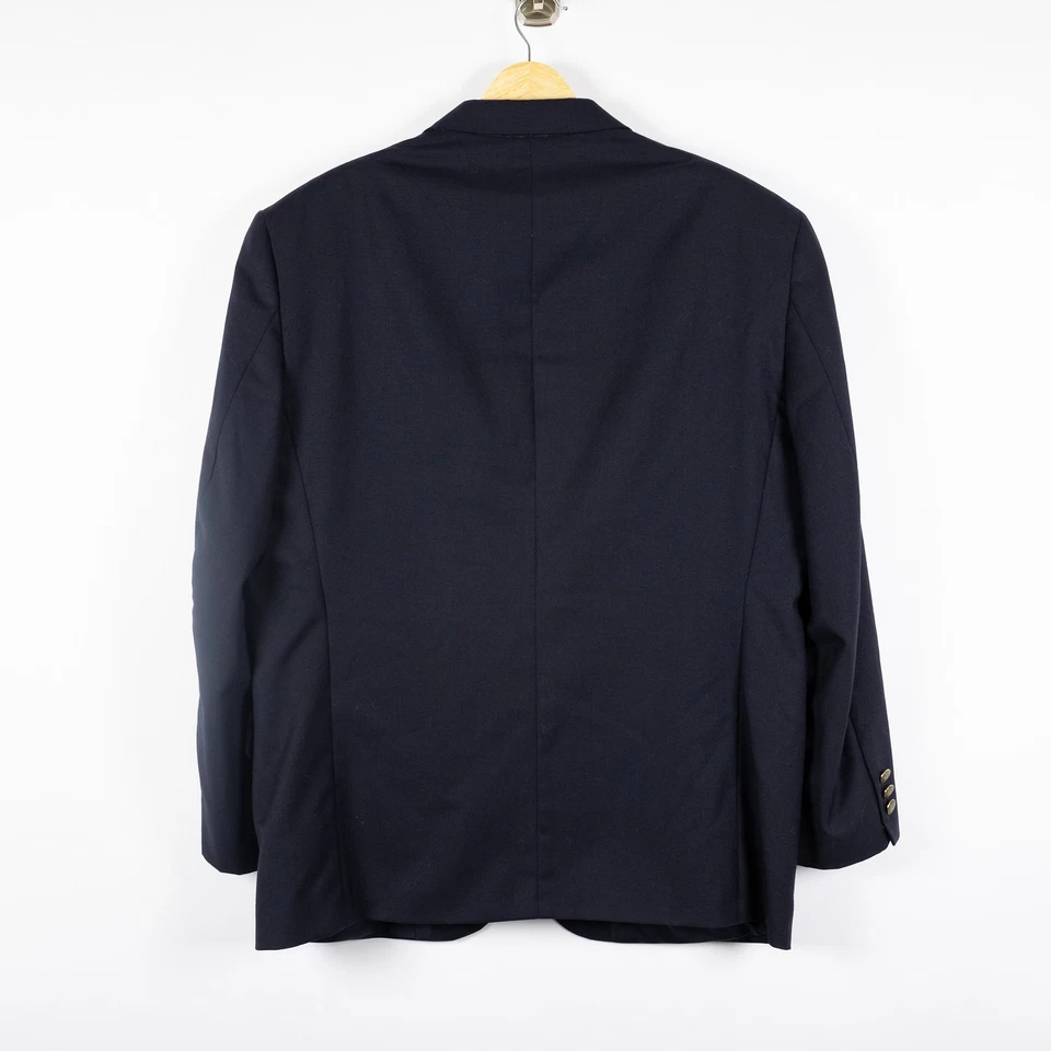 Blazer Oscar de la Renta para Hombres 42S Azul Marino 100% Lana Forrada Chaqueta Calce Clásico Foto 2 de 4