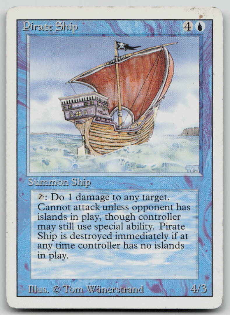Pirate Ship [Revised Edition - 72] Moderately Played Rare Magic