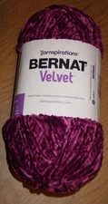 One Big Ball of Bernat Velvet Yarn, 10.5 oz, 315 yards, Burgundy Plum
