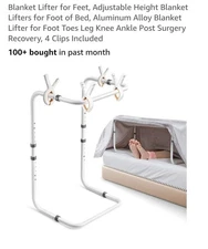 Blanket Lifter for Feet Lift Bar Sheet Riser Foot Tent Blanket Support Holder...