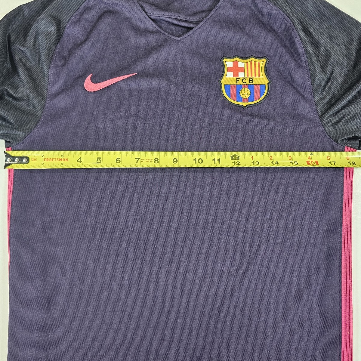 Nike FC Barcelona 2016-2017 Away Jersey Men's Size Small Purple